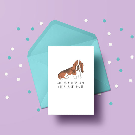 All you need is love and a Basset Hound card