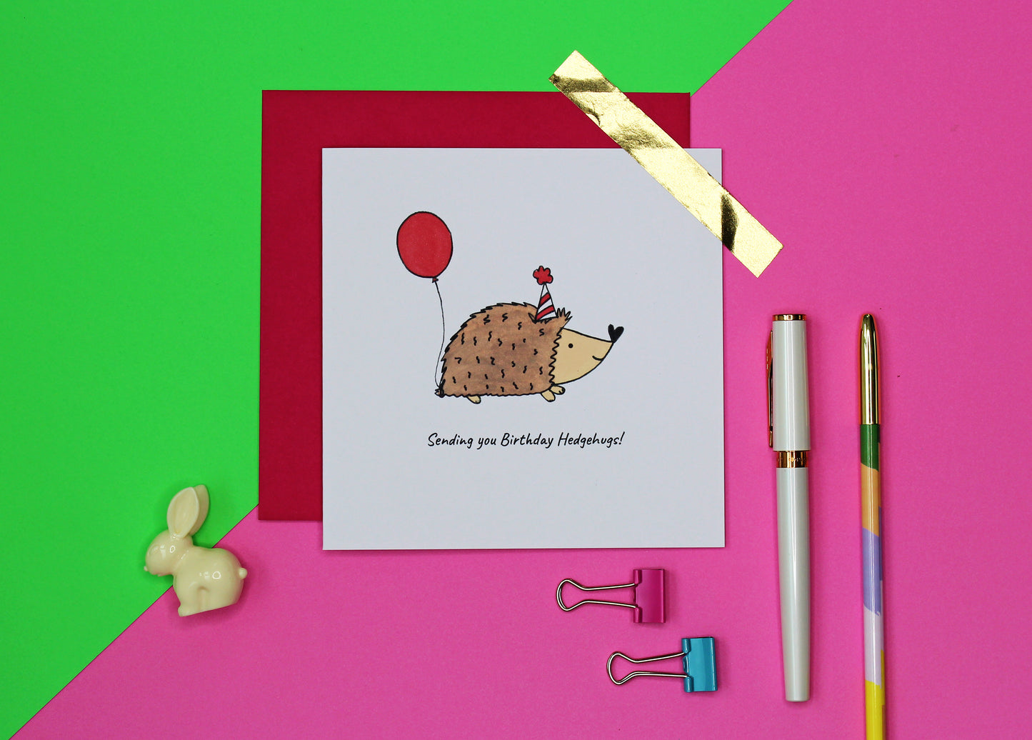 Birthday hedgehugs card
