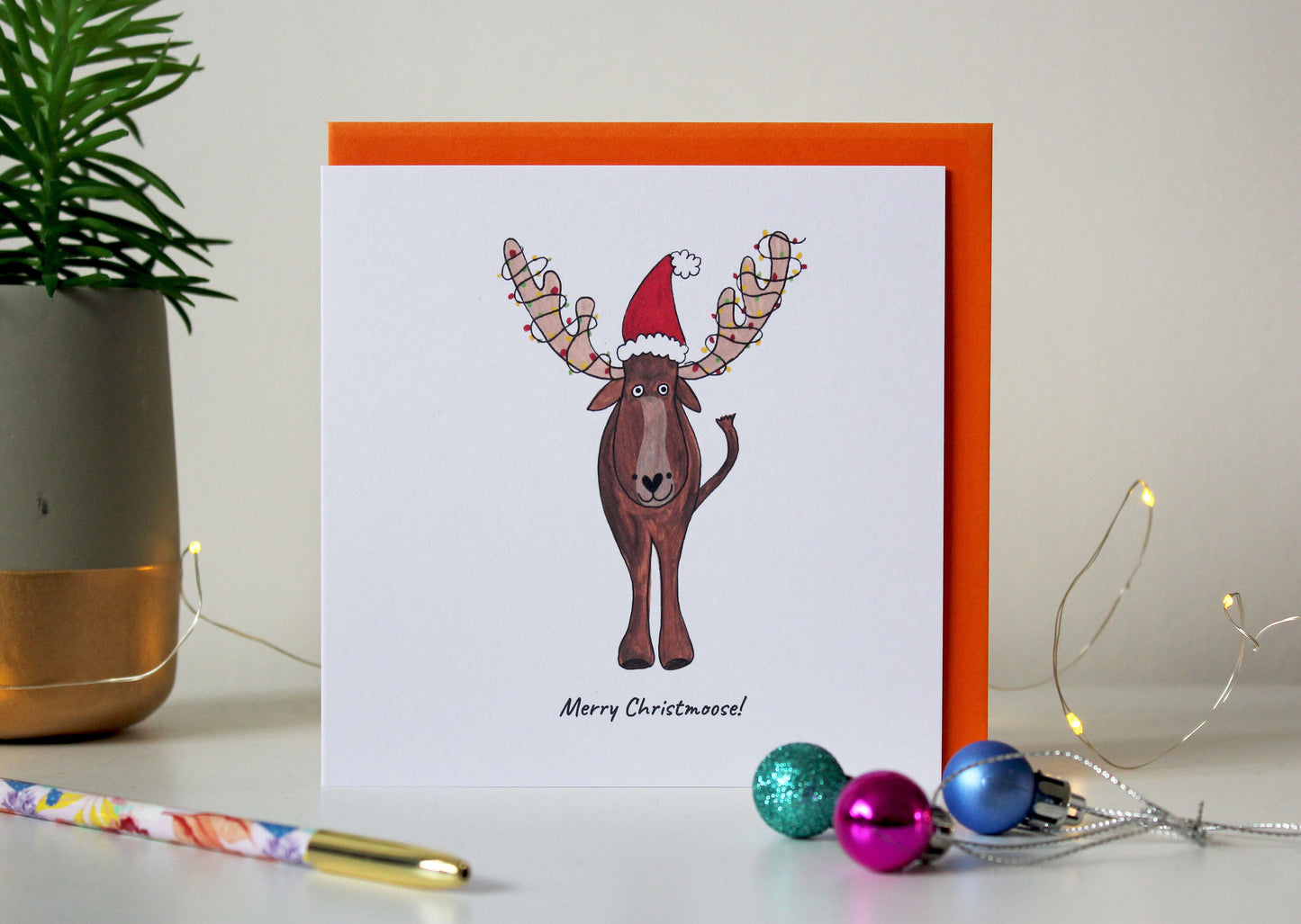 'Merry Christmoose' funny Moose Christmas card