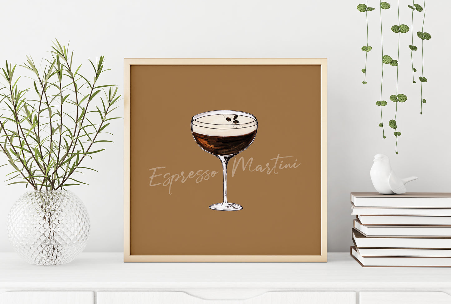 Espresso Martini illustration square cocktail print