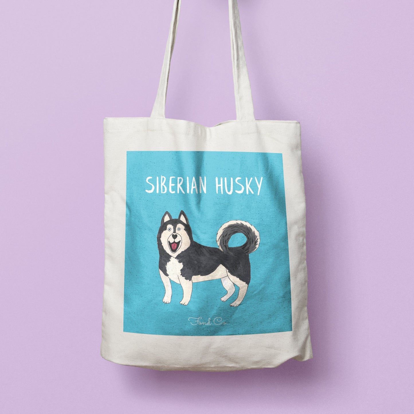 Illustrated Husky tote bag