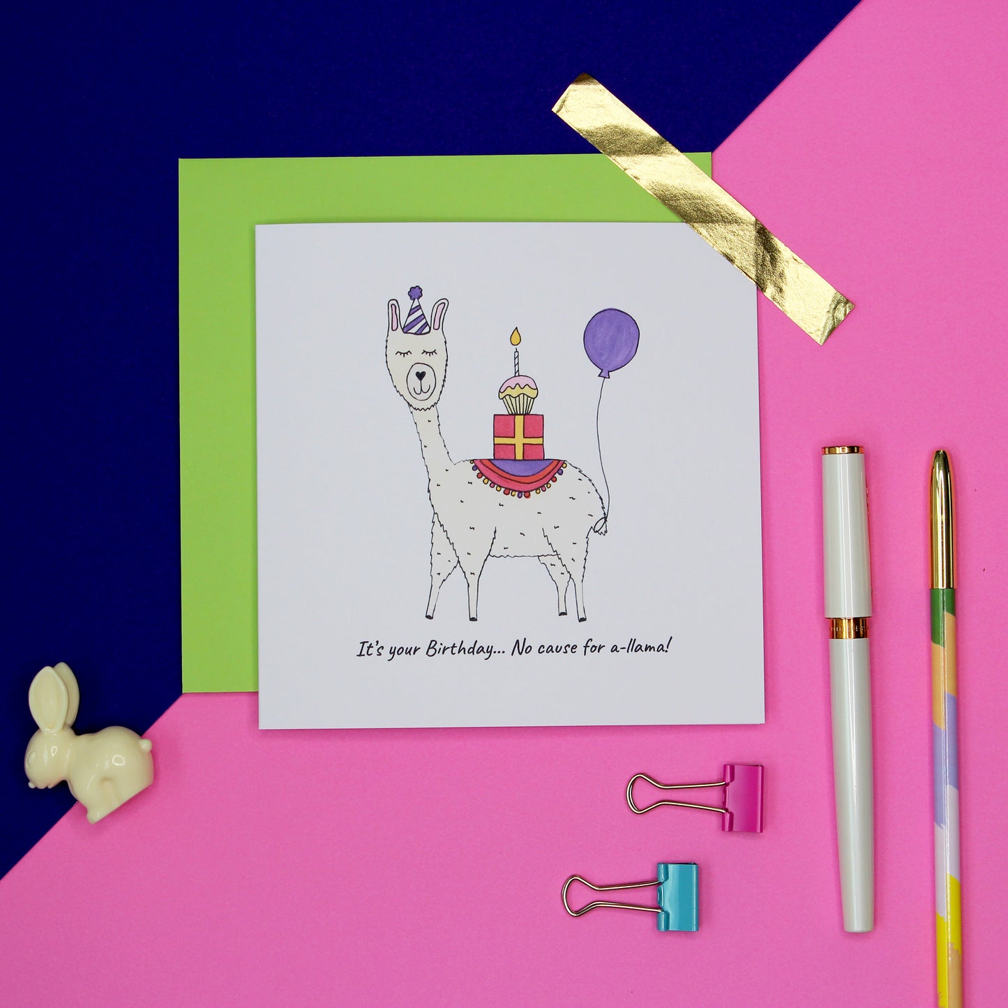 No Cause for A-llama funny Birthday card