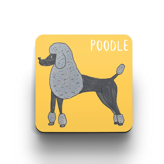 Illustrated Poodle drinks coaster
