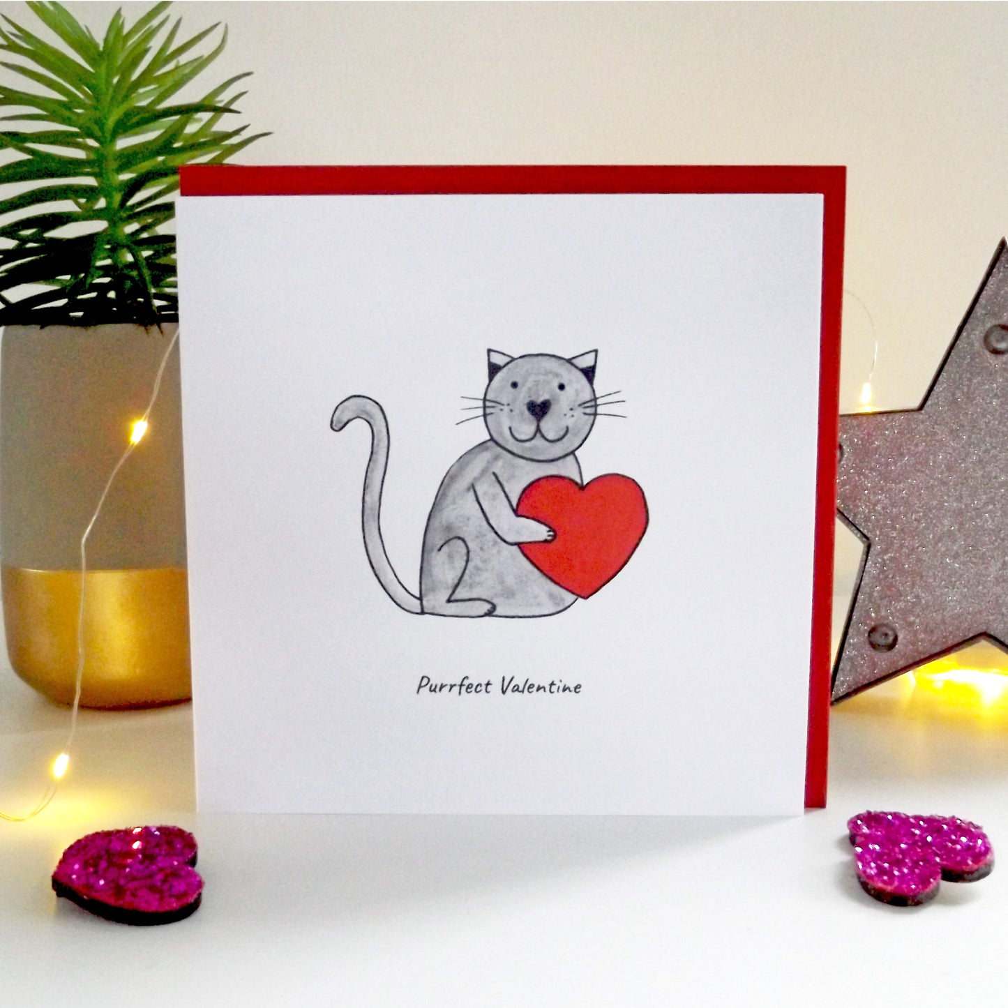Purrfect Valentine - funny cat valentine's card