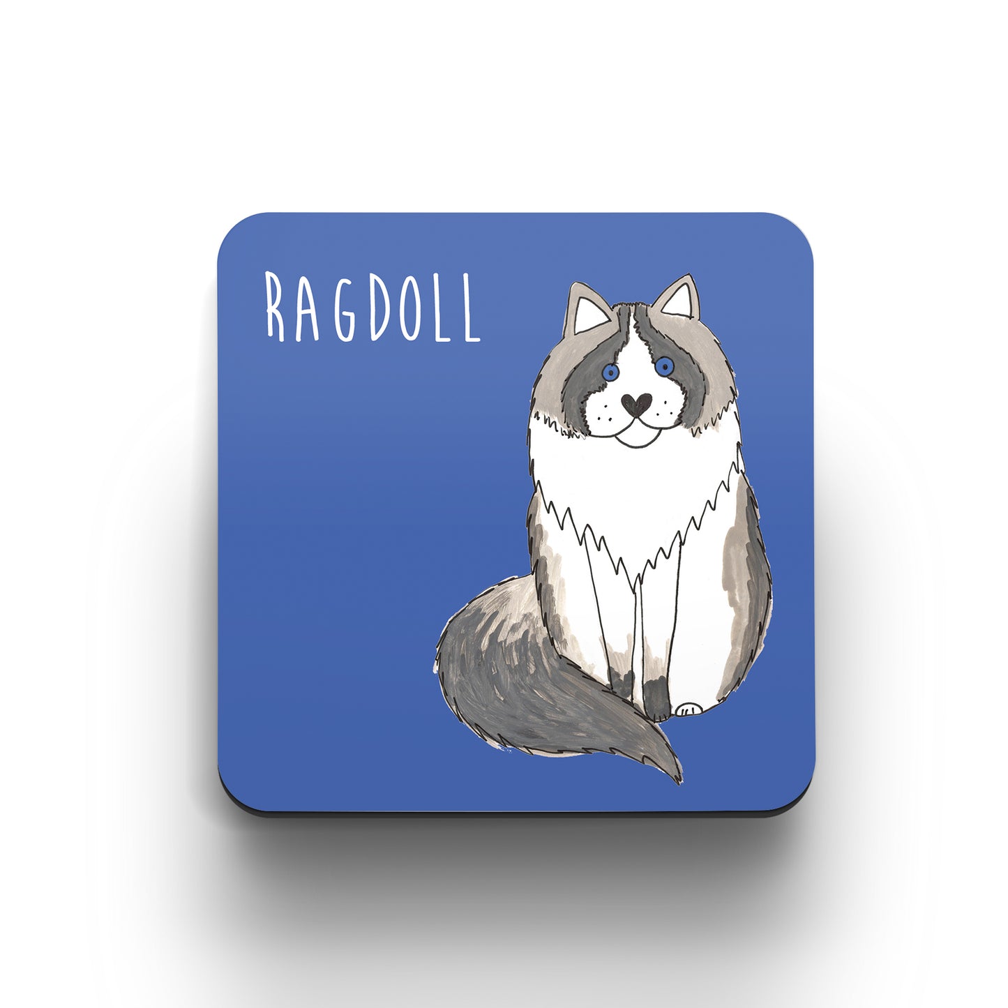 Illustrated Ragdoll cat cute cat coaster