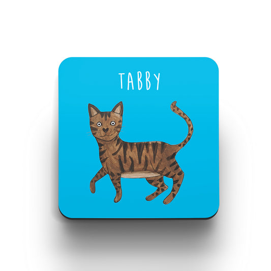 Illustrated Tabby cat cute cat coaster