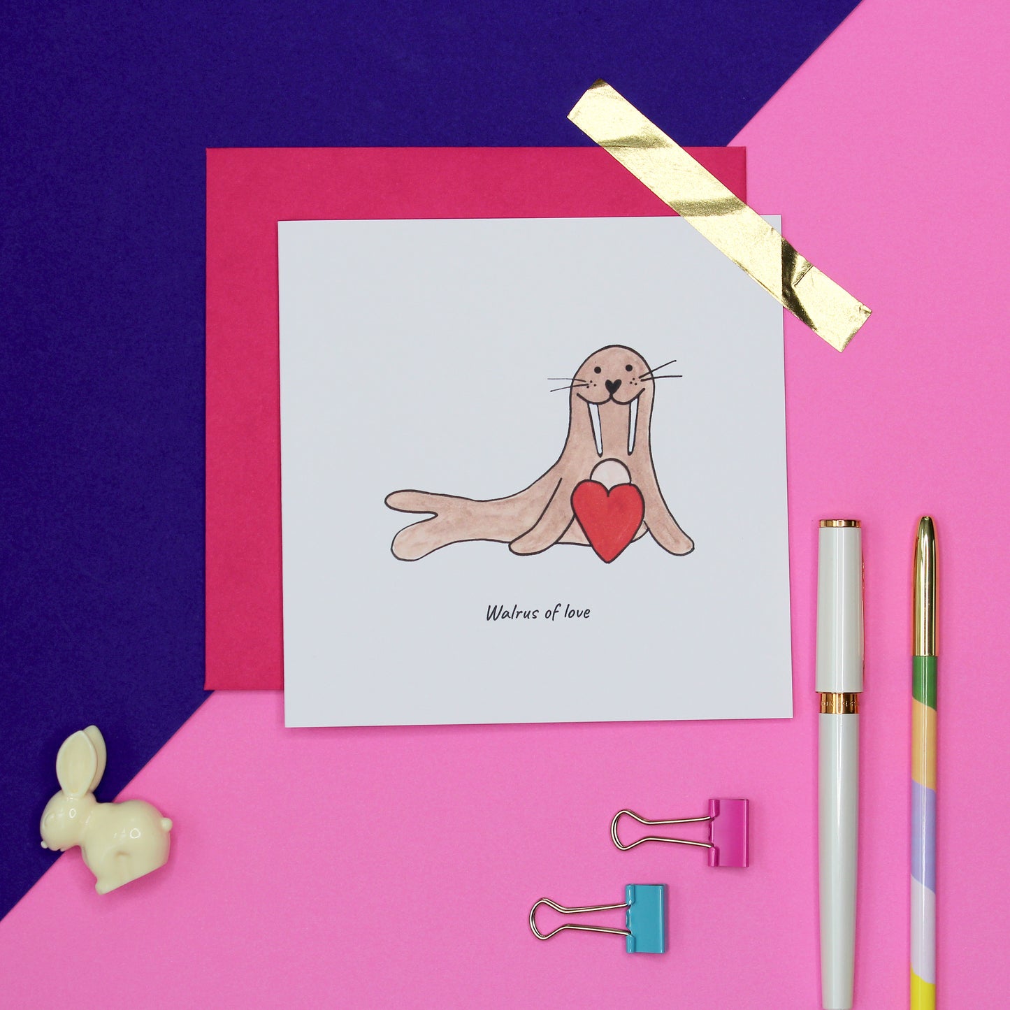 Walrus of love Valentine's / anniversary card